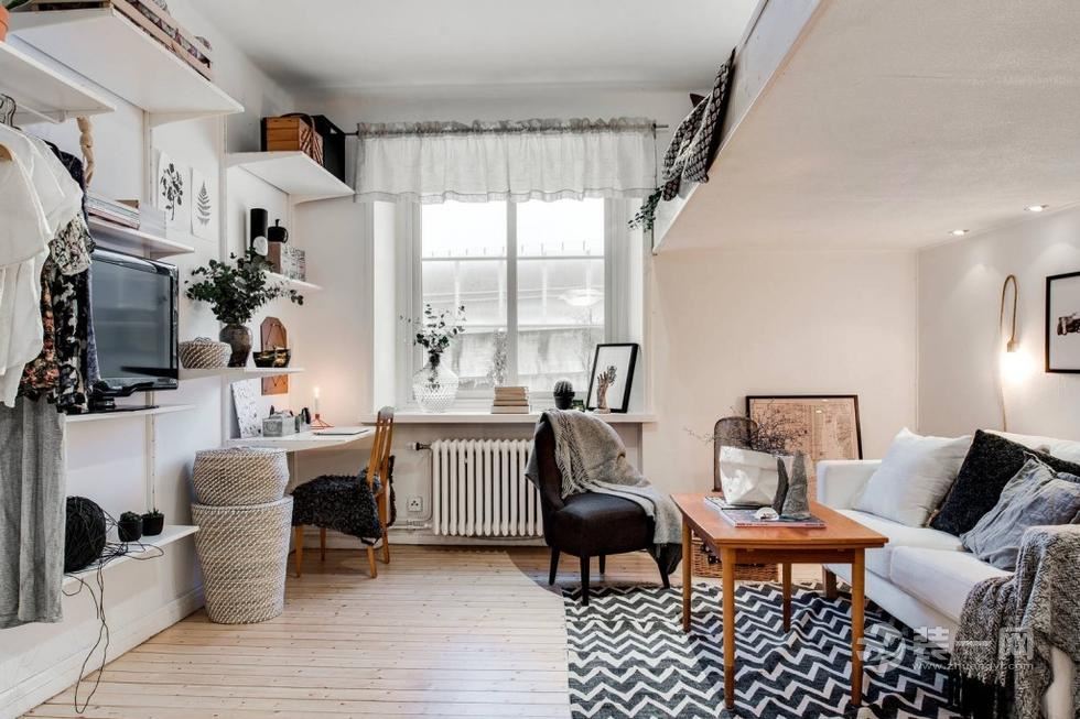 沈阳学生巧装34平单身公寓 风格简约功能齐全